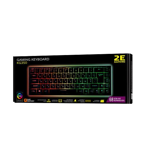 Клавиатура игровая 2E 2E-KG350UBK gaming KG350 RGB 68 key USB2,0 ENG/RU/UA Black (582364) - фото 6 Клавиатура игровая 2E 2E-KG350UBK gaming KG350 RGB 68 key USB2,0 ENG/RU/UA Black (582364) - фото 6