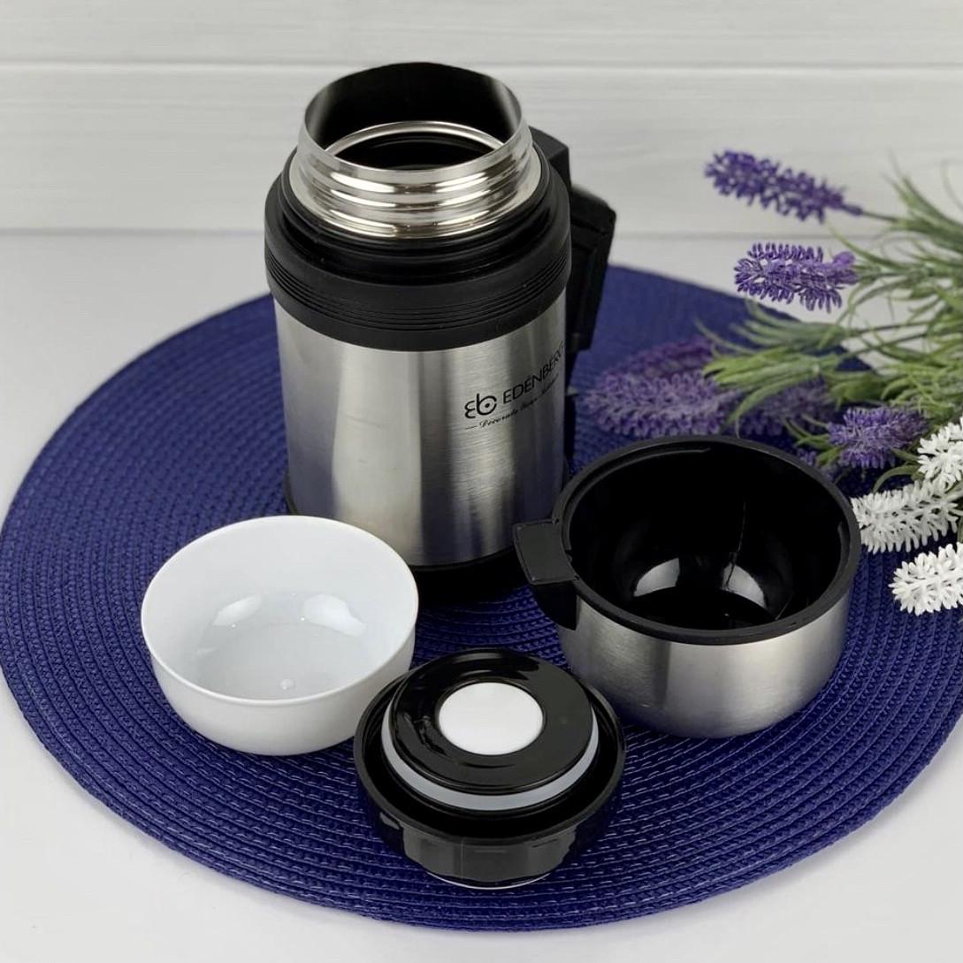 Термос ваккумний харчовий Edenberg EB-3506 з окремою тарілкою 800 мл - фото 2 Термос ваккумний харчовий Edenberg EB-3506 з окремою тарілкою 800 мл - фото 2