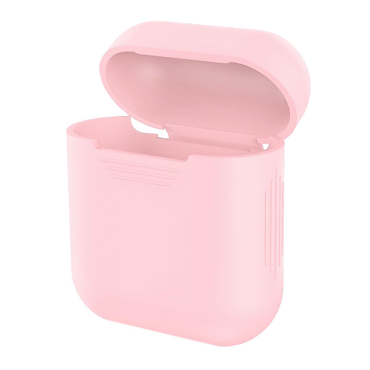 Чохол для бездротових навушників Airpods 1/2 Рожевий (1010164-Pink)