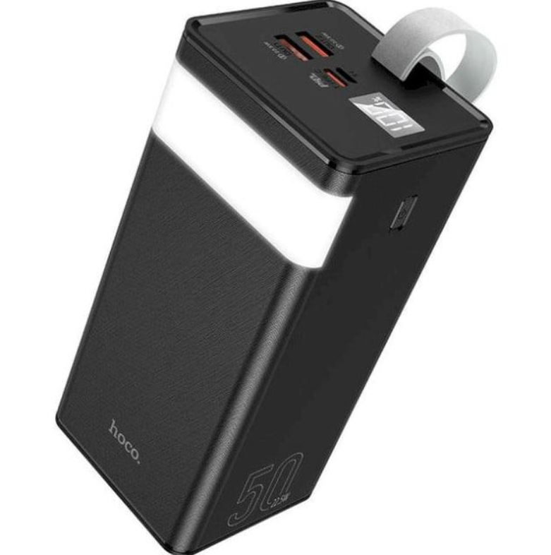 Повербанк Hoco J86A 2USB/1Type-C Powermaster QC3.0+PD3.0 50000 mAh 22,5W з швидкою зарядкою/ліхтарем Чорний (534232) - фото 5