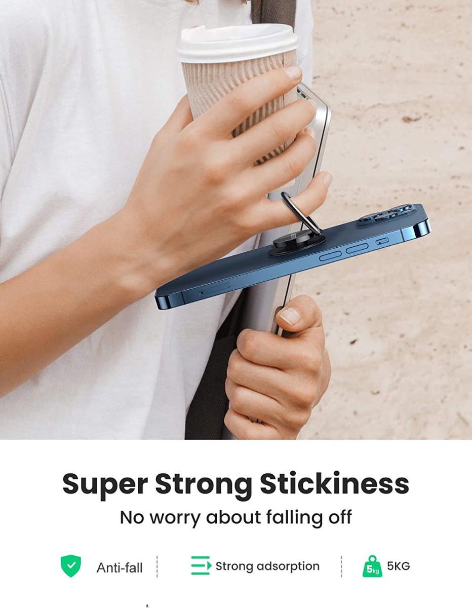 Кільце-тримач для смартфона Ugreen LP133 Чорний - фото 4 Кільце-тримач для смартфона Ugreen LP133 Чорний - фото 4