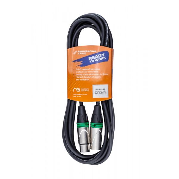 Кабель мікрофонний Maximum Acoustics MIC.XX3 OFC Green (52404) - фото 2 Кабель мікрофонний Maximum Acoustics MIC.XX3 OFC Green (52404) - фото 2