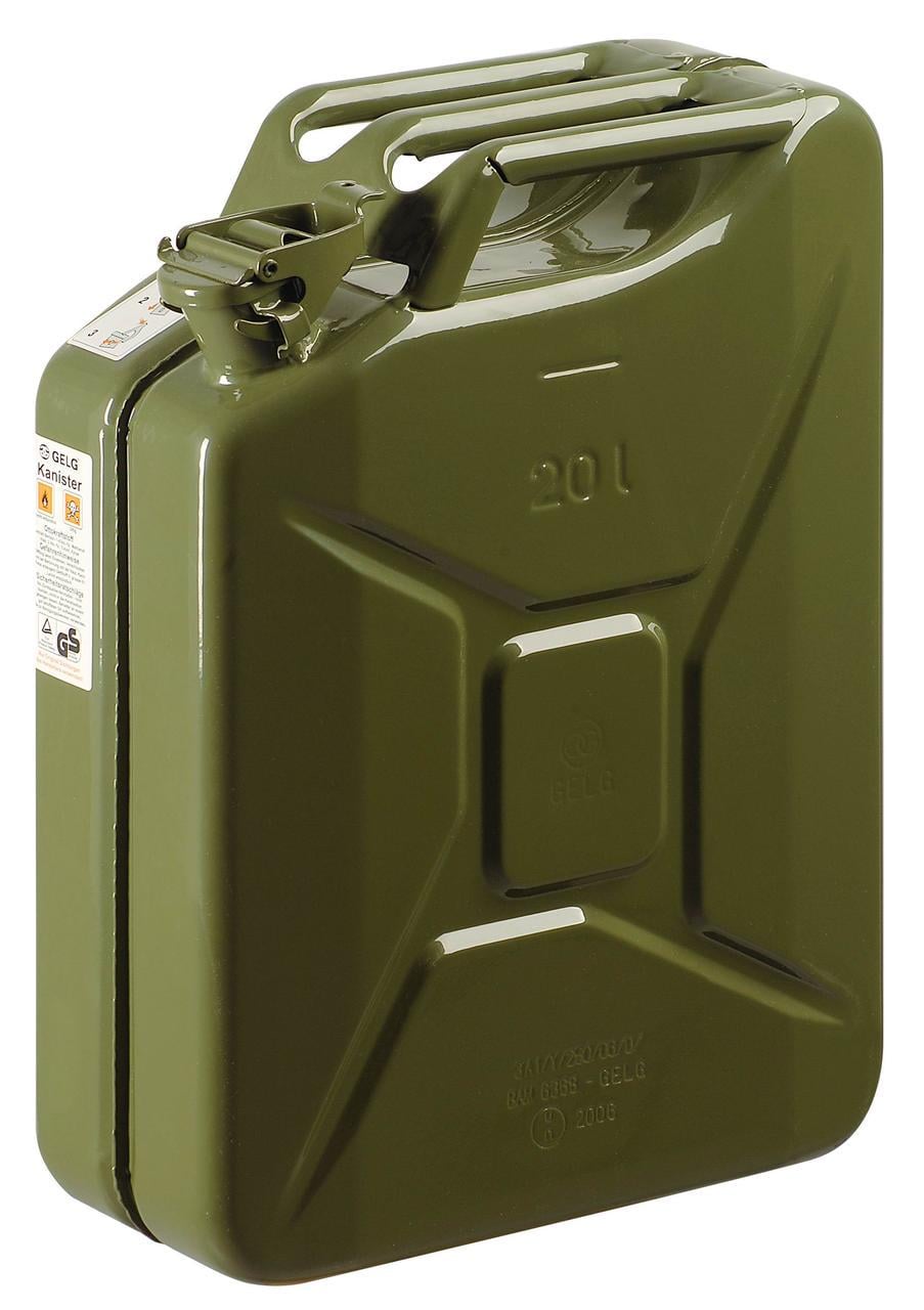 Канистра металлическая GELG DIN 7274 толщина металла 0,8 мм 4,1 кг 20 л RAL6003 Olive Green (30-04-21-3201)