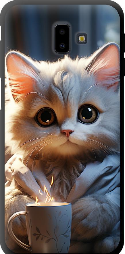 Чехол на Samsung Galaxy J6 Plus 2018 White cat (5646b-1586-42517)