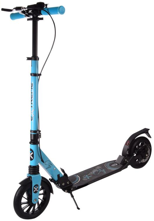 Самокат міський Bambi двоколісний з ручним гальмом/складаний/поліуретановими колесами Синій (DS-171-S-166) Самокат міський Bambi двоколісний з ручним гальмом/складаний/поліуретановими колесами Синій (DS-171-S-166)