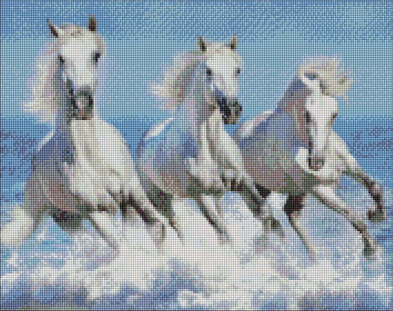 Мозаика алмазная Шустрые лошади 40x50 см (AMO7155)