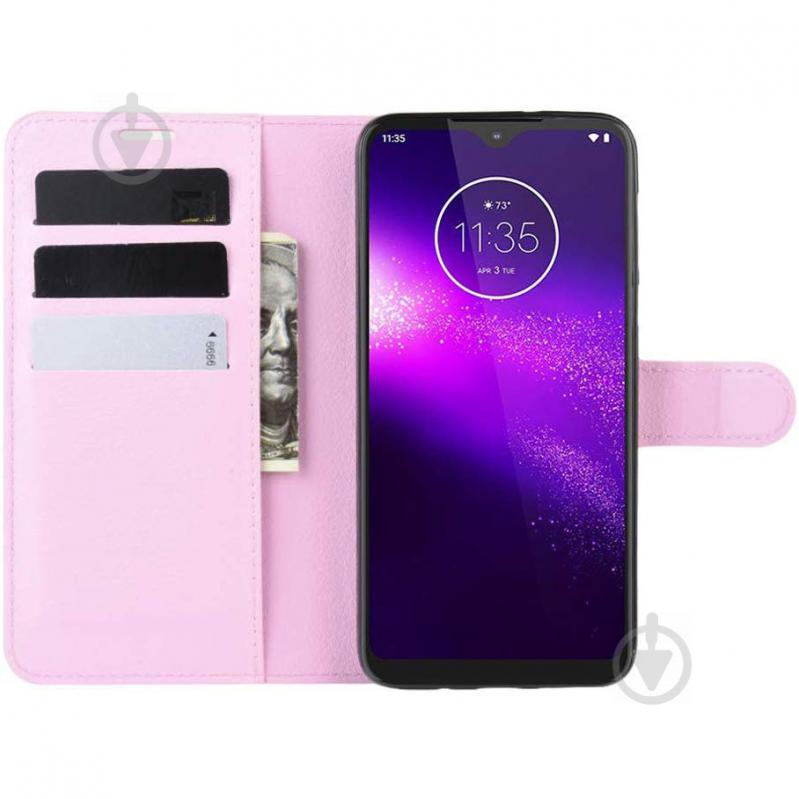 Чохол-книжка Litchie Wallet для Motorola One Macro / Moto G8 Play Pink (hub_lIWi01878) - фото 4