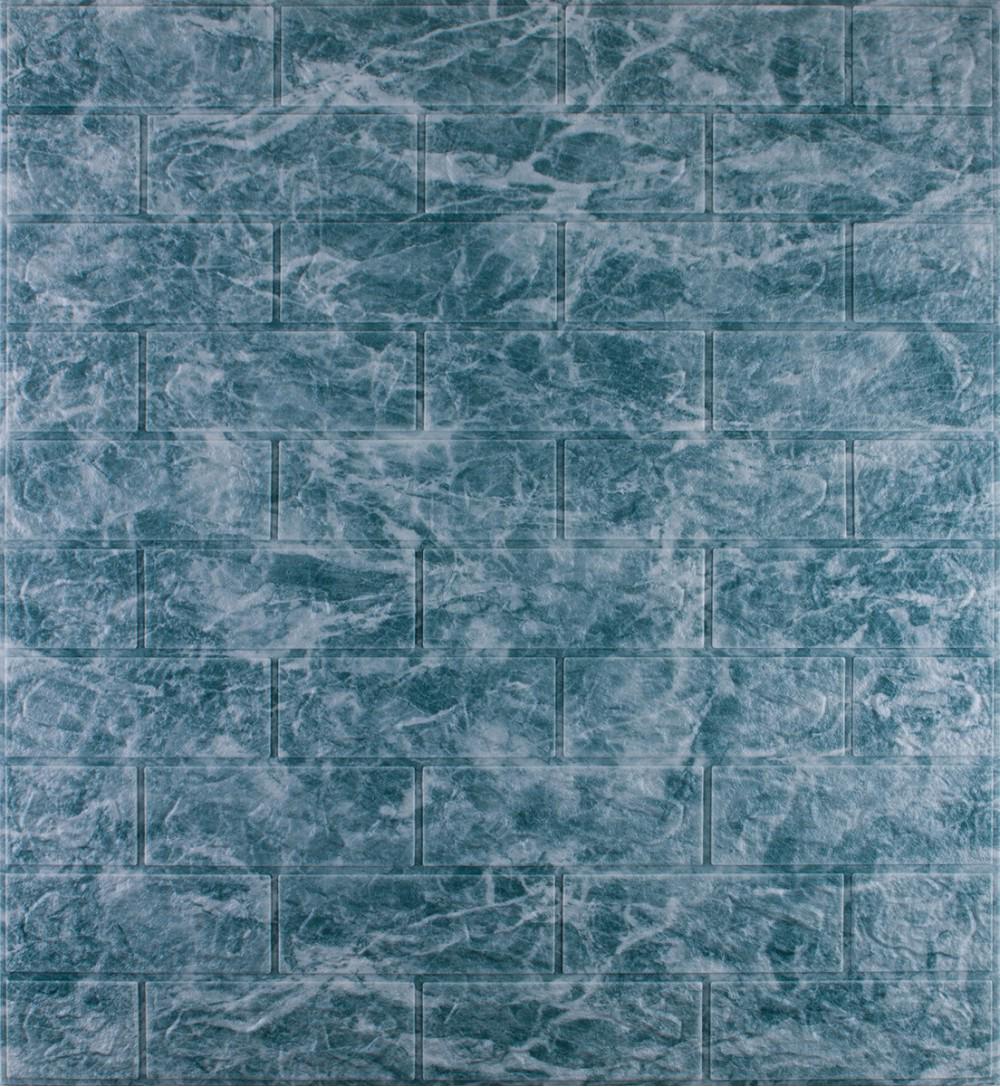 3D-панель самоклеюча Цегла 700x770x3 мм Темне море (67-3)