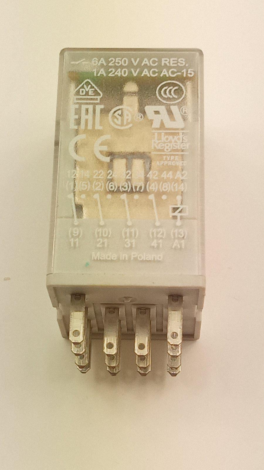 Реле ABB CR-M048DC4L 48VDC 4C 6A 250VAC (32417)