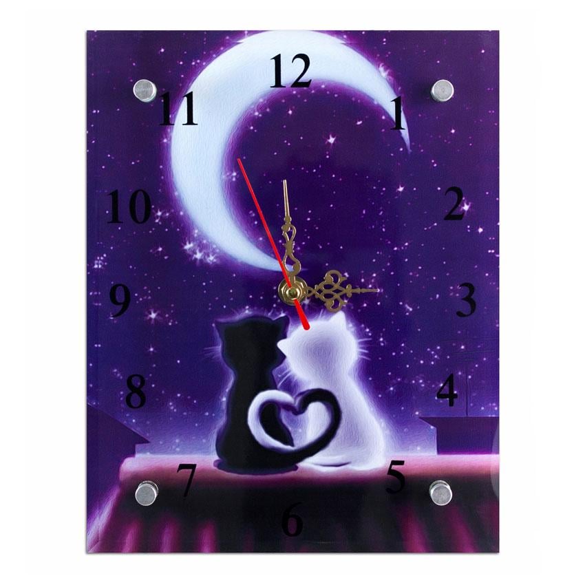 Часы настенные Ночные романтики стекло 26х21х5 см (18441)