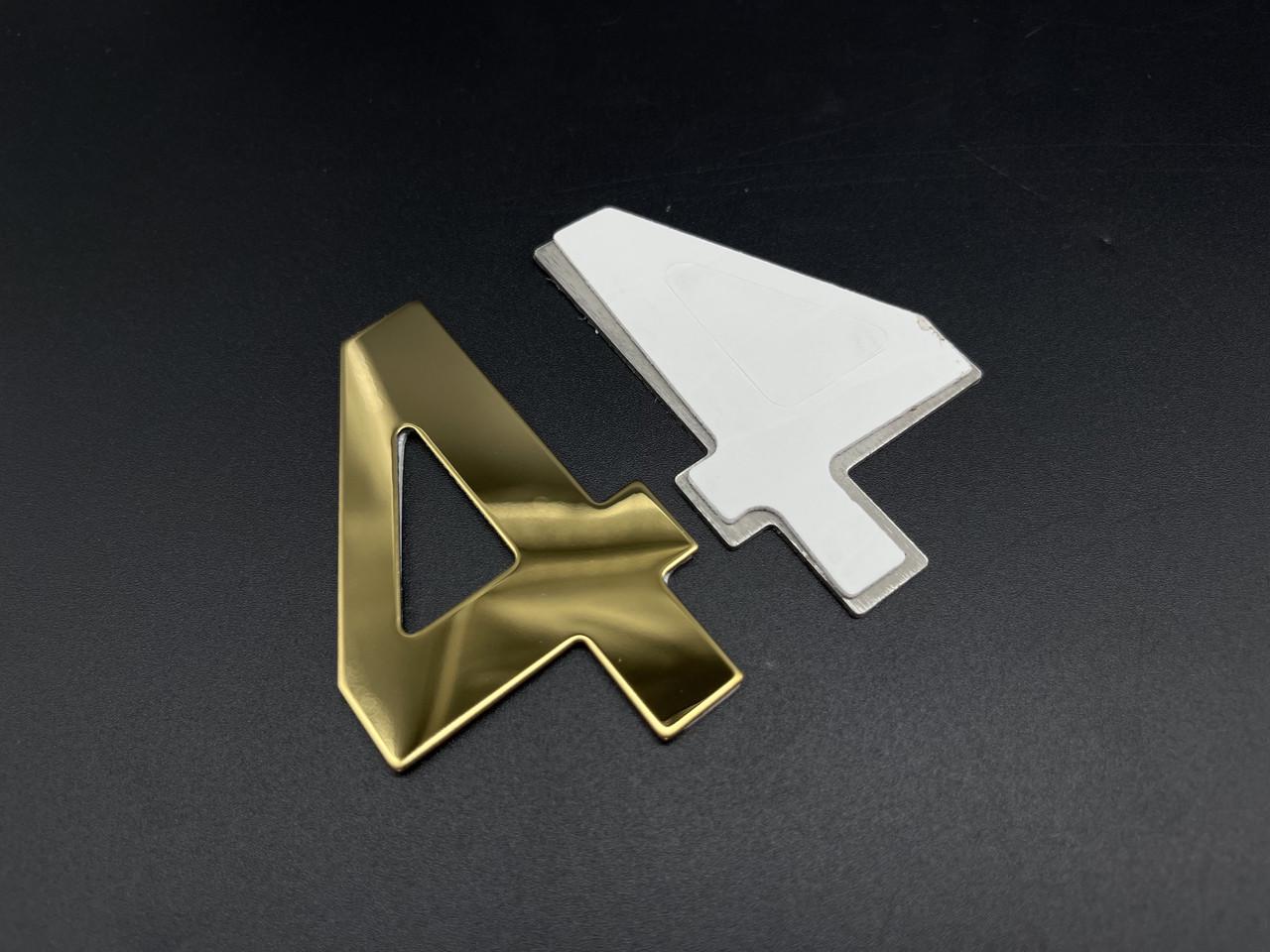 Цифра на вхідні двері 4 самоклеюча з нержавіючої сталі 8 см Золотий (М-1014) - фото 3 Цифра на вхідні двері 4 самоклеюча з нержавіючої сталі 8 см Золотий (М-1014) - фото 3