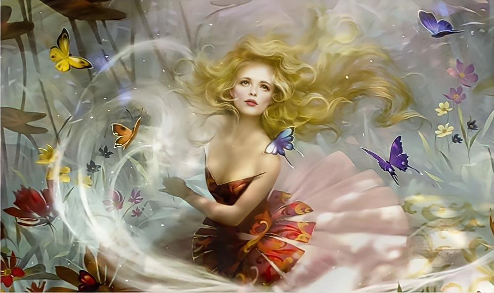 Фотообои Artside Фея с бабочками 2091220201
