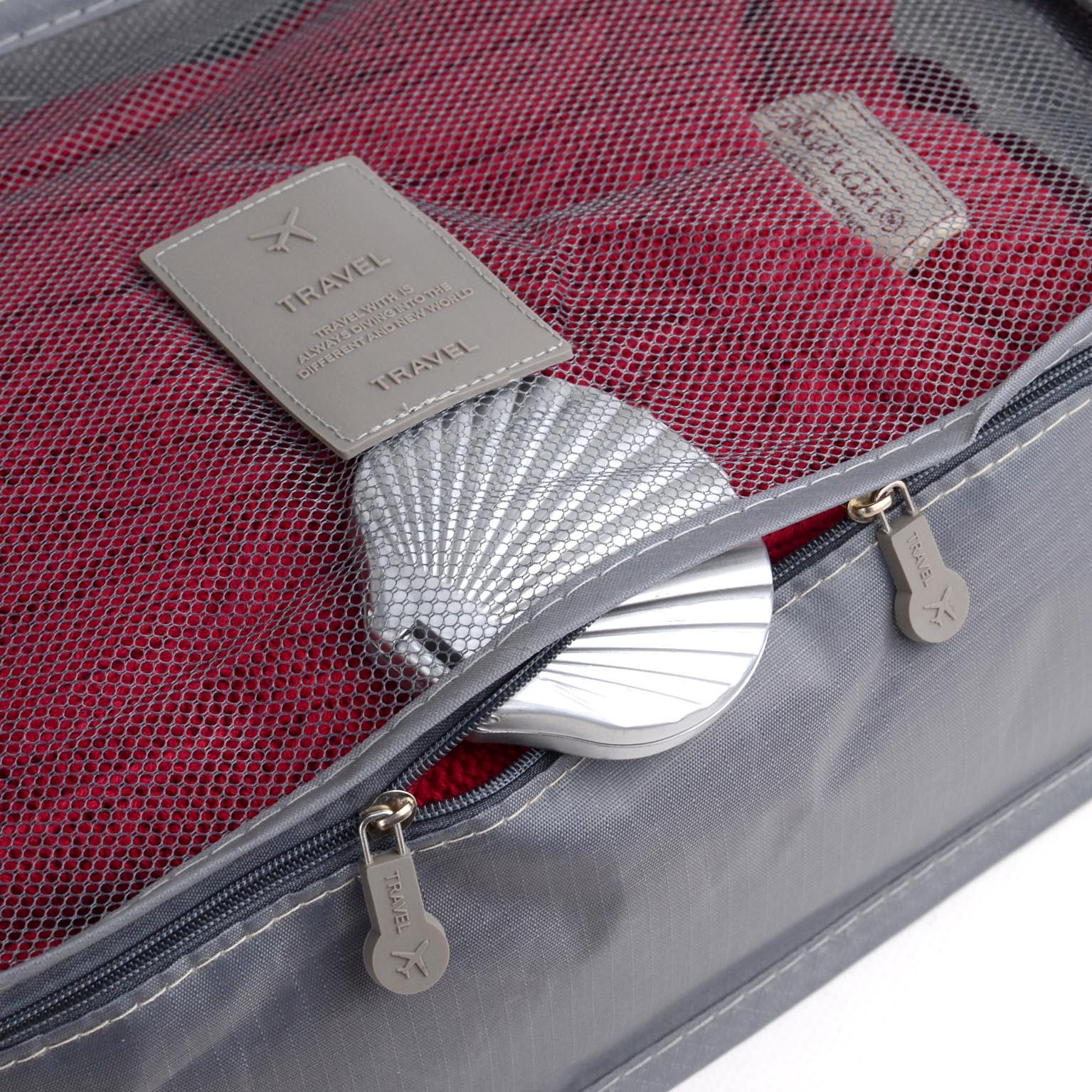 Набір органайзерів для подорожей та дому 6в1 нейлон водовідштовхувальний Сірий (КДО-15-1) - фото 8