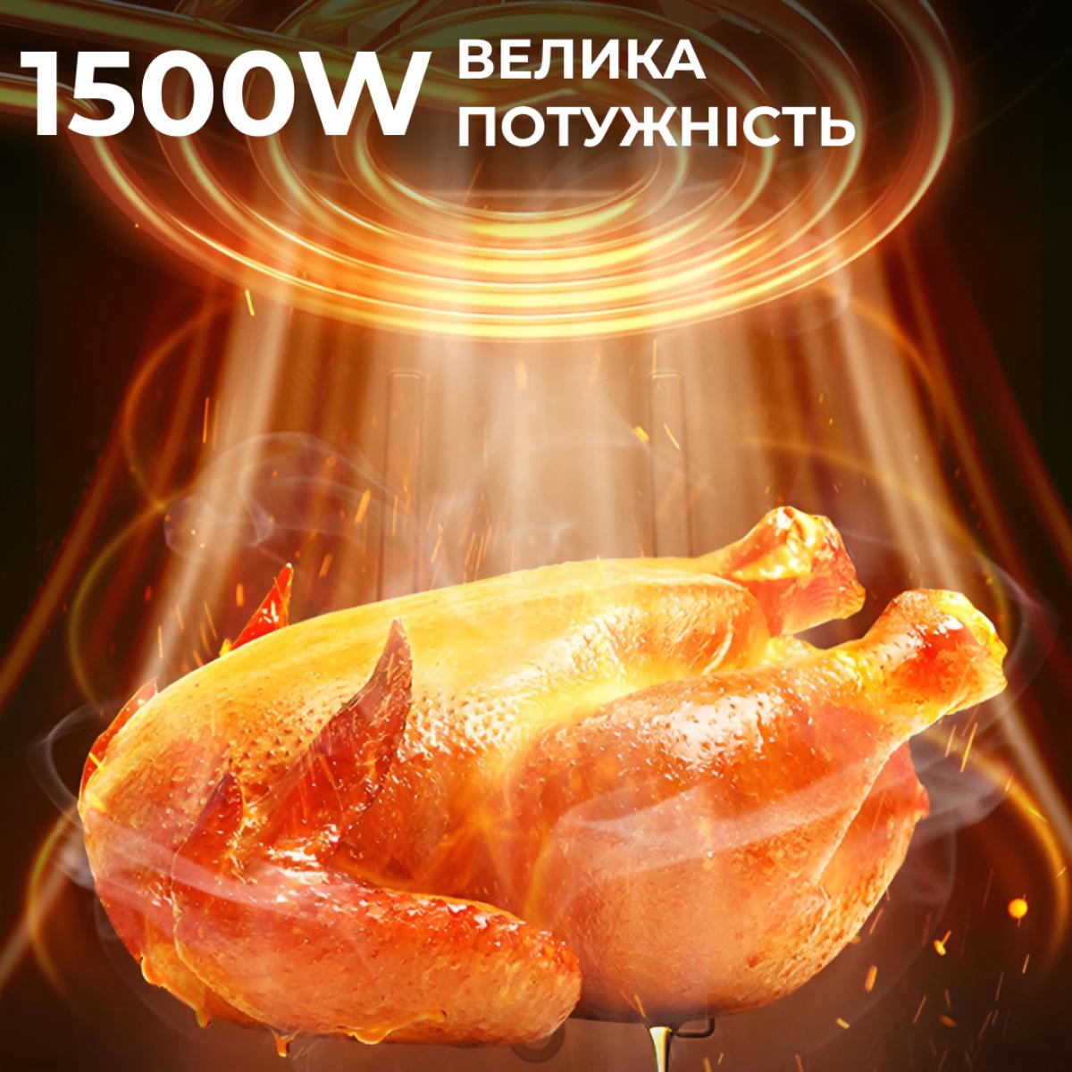 Аэрогриль-фритюрница Sokany SK10024 с терморегулятором 6,5 л Черный (100-107-SK10024) - фото 9