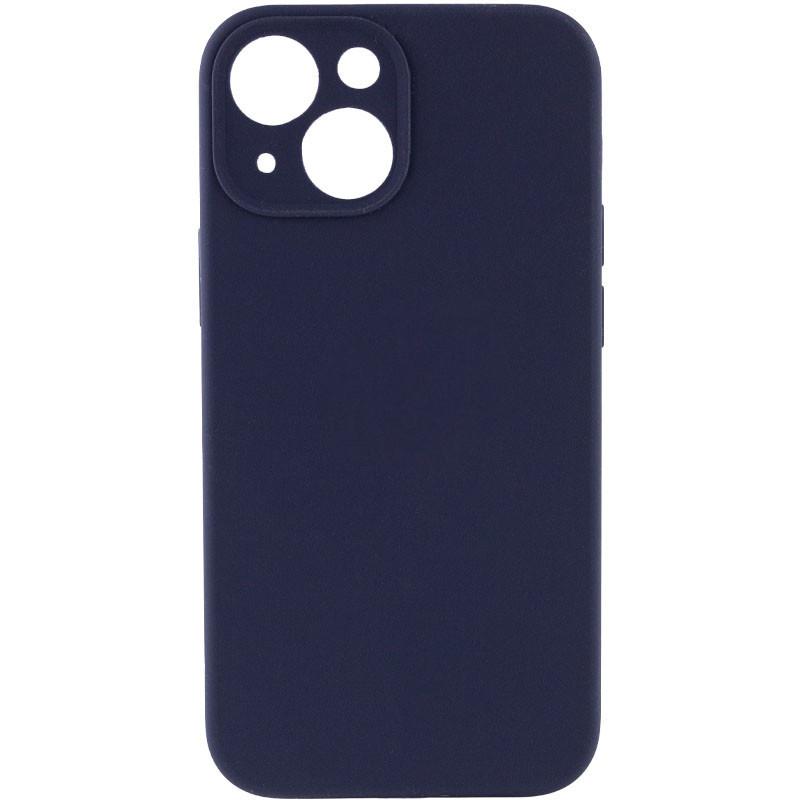 Противоударный чехол Silicone Case Full Camera Protective (AA) NL для Apple iPhone 15 Plus (6.7") Темно-синий / Midnight blue