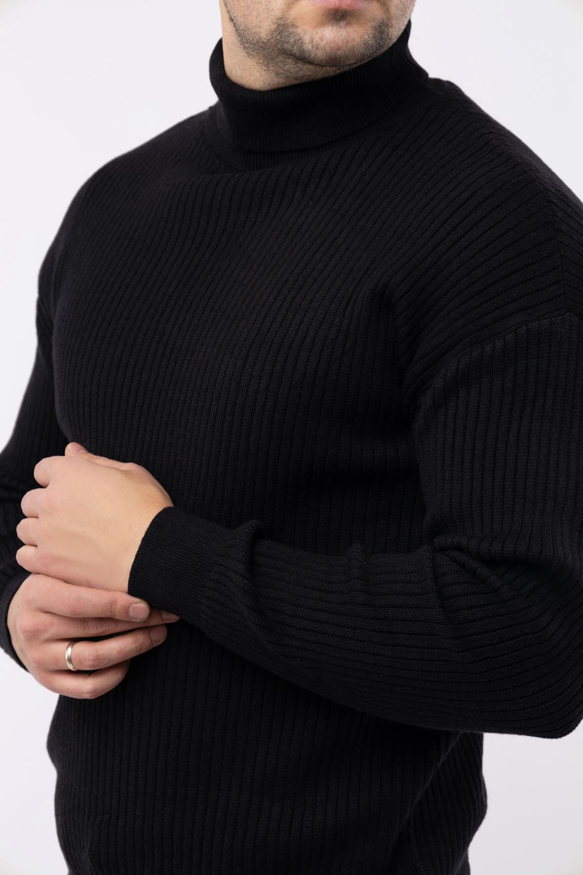 Гольф мужской с длинным рукавом ЦБ-00224095 р. 48 Черный (SKT000918941) - фото 2 Гольф мужской с длинным рукавом ЦБ-00224095 р. 48 Черный (SKT000918941) - фото 2