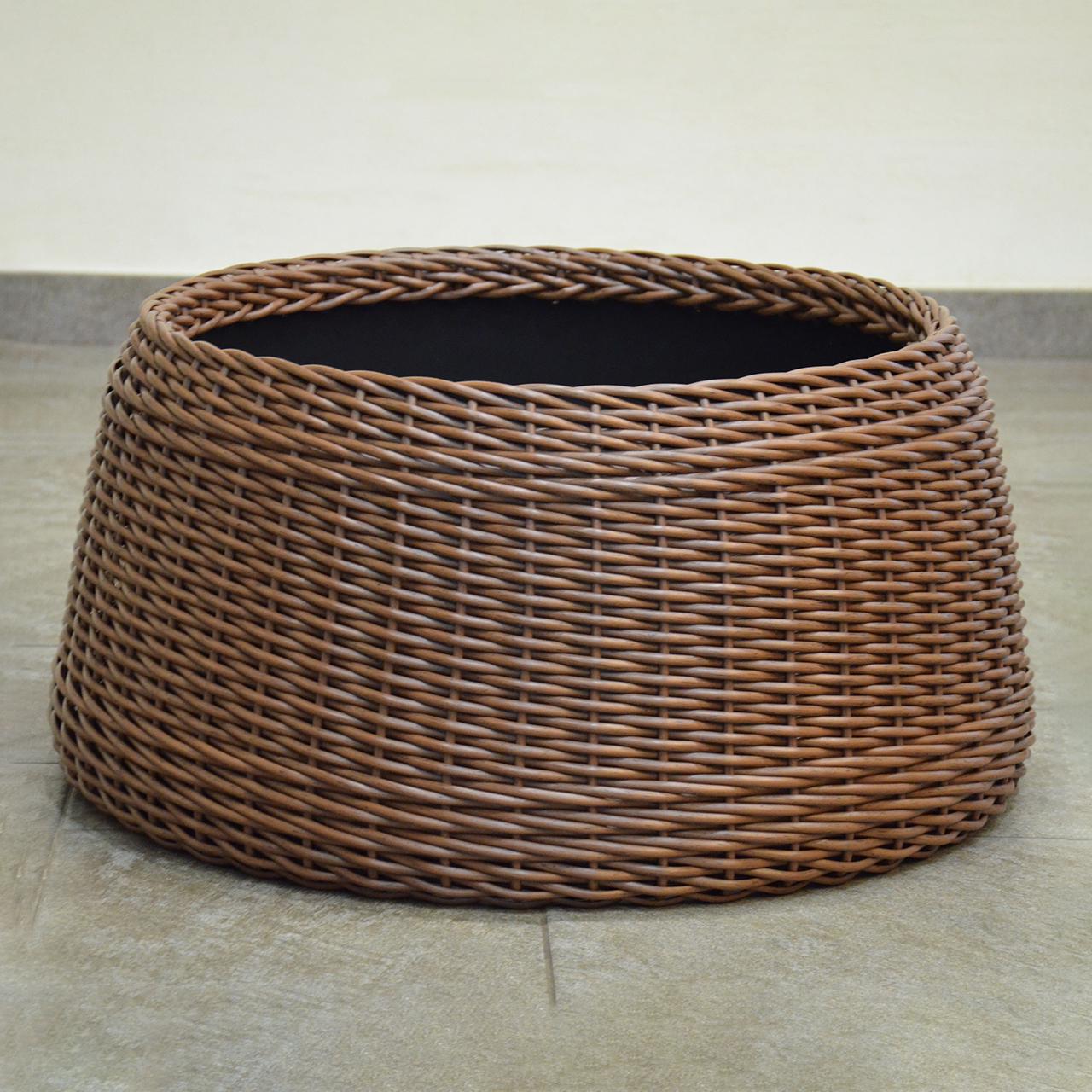 Подставка-юбка под елку плетеная из шт.учного ротанга/ручной работы L Молочный шоколад (23380180) - фото 4