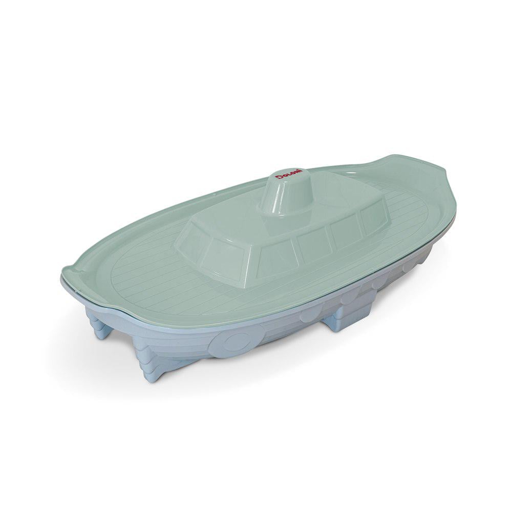 Песочница-бассейн кораблик Doloni Toys с крышкой 1355х780х380 мм Мятный/Серый (03355/7)