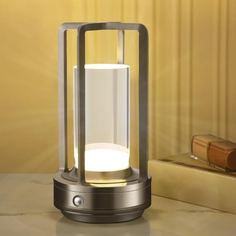 Лампа-нічник Lem Berger LED акумуляторна металева з циліндром та регулятором яскравості Сріблястий (3309952) Лампа-нічник Lem Berger LED акумуляторна металева з циліндром та регулятором яскравості Сріблястий (3309952)