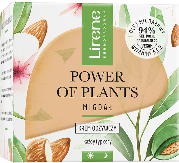 Крем для обличчя Lirene Power of Plants живильний Мигдаль 50 мл (12996)