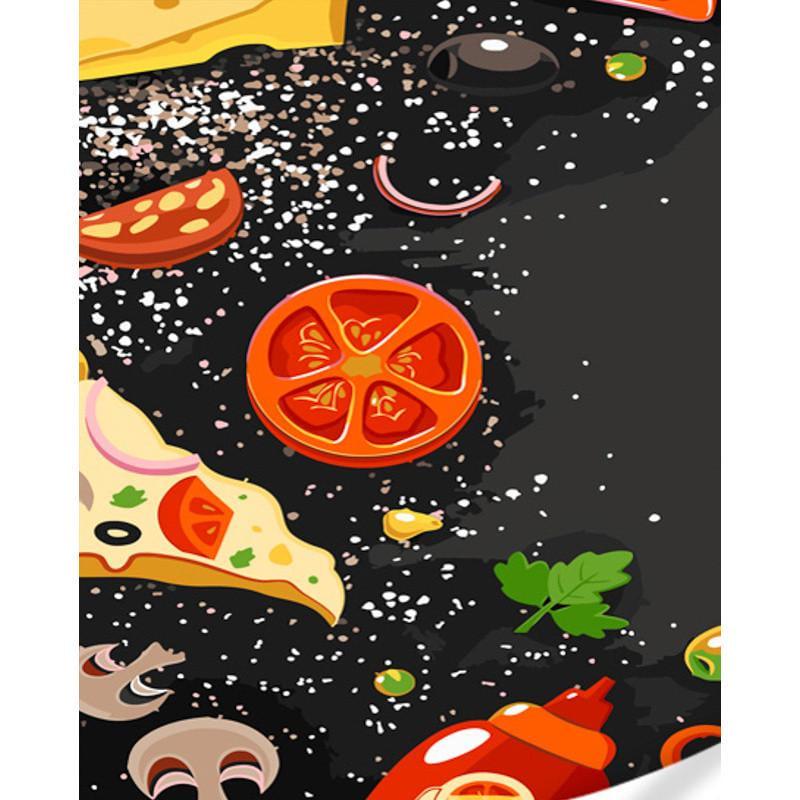 Картина за номерами Strateg Преміум Піца 40х50 см (GS673)