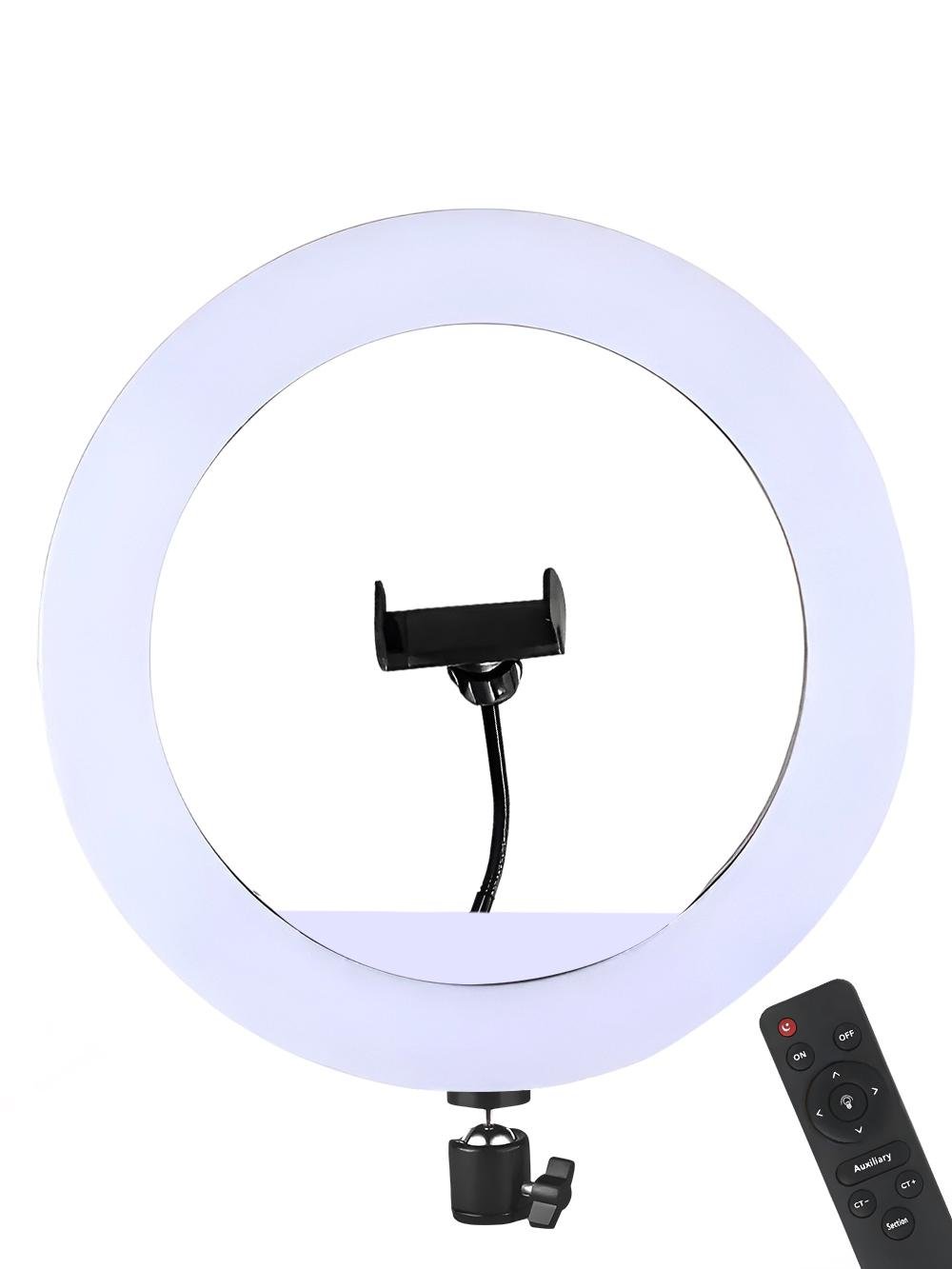 Лампа кольцевая Andowl Q-L201X1 LED с держателем телефона и пультом управления 33 см Черный (1bf7636b) - фото 1 Лампа кольцевая Andowl Q-L201X1 LED с держателем телефона и пультом управления 33 см Черный (1bf7636b) - фото 1