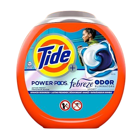 Капсули для прання Tide Power Pods з Febreze Sport із захистом від запаху 45 шт.