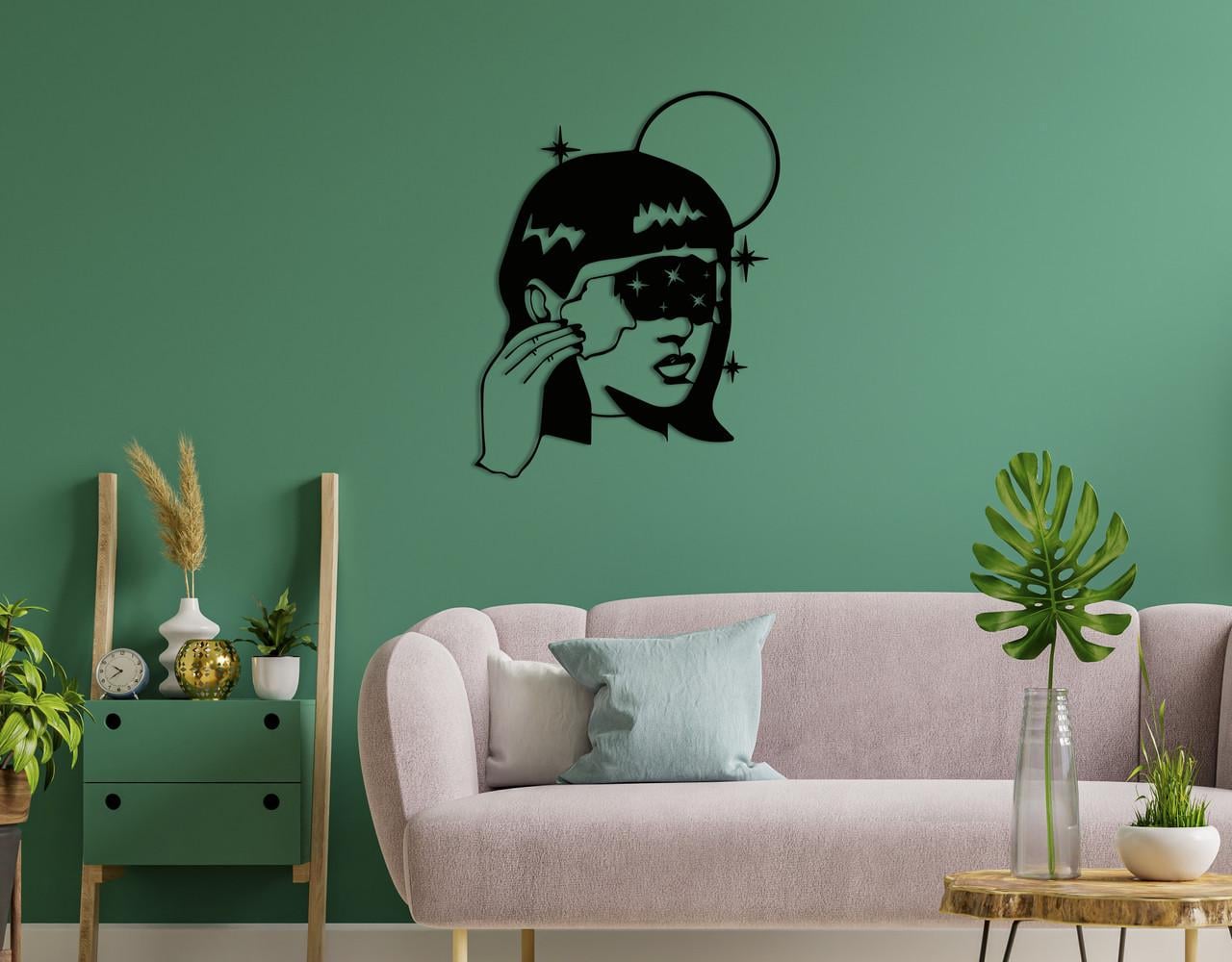 Декоративное панно на стену Upwood Decor Girl Night 76,2х60 см Black (1571404822)