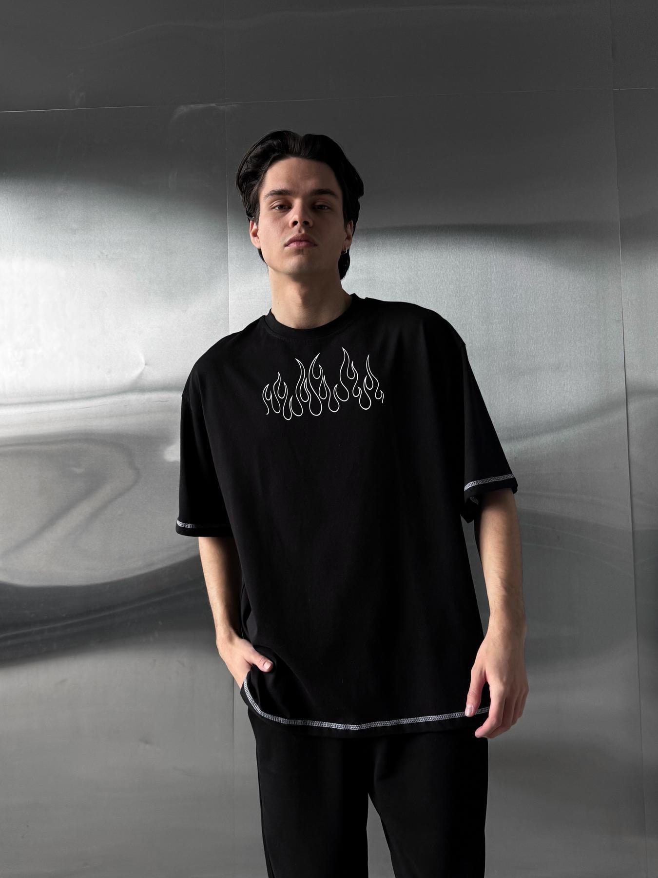 Футболка оверсайз Fire L/XL Черный (26318/1)