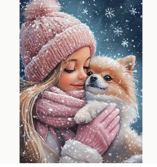 Набор для вышивки крестом Зимний уют 14CT канва Аида с нанесенным рисунком 30x40 см (2864843788)