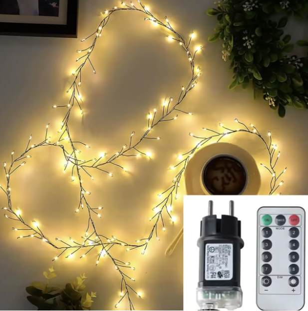 Гірлянда Колючка-мішура 600 LED на мідному дроті 220 В 20 м Теплий білий (20 Mishura 600) - фото 8 Гірлянда Колючка-мішура 600 LED на мідному дроті 220 В 20 м Теплий білий (20 Mishura 600) - фото 8