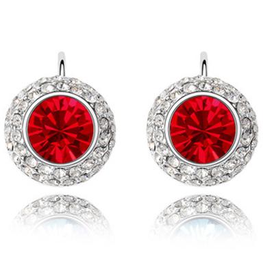 Серьги с кристаллами Сваровски Showfay 12070453 Красный