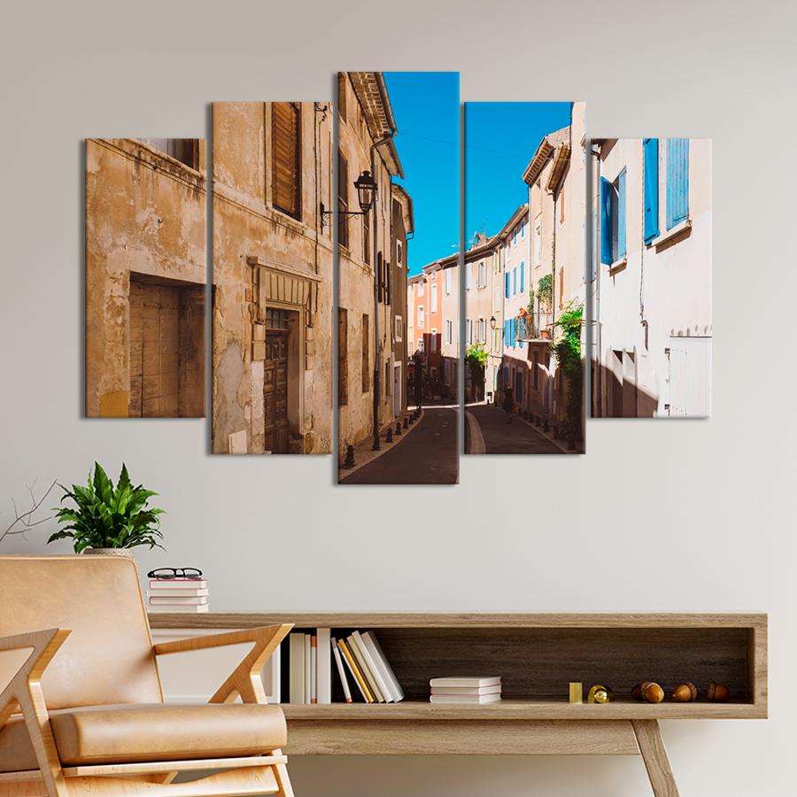 Картина город Уютная улица старого города 187x119 см (A683-5)