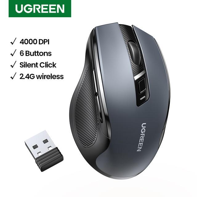 Компьютерная мышка Ugreen 4000 DSI Ergonomic Wireless MU006 90545 Black (1723275321) - фото 2