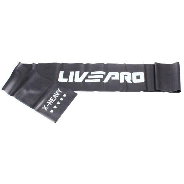 Эспандер лента LivePro RESISTANCE BAND X-Heavy 2000x150x0,7 мм 11 кг Черный (LP8413-XH)