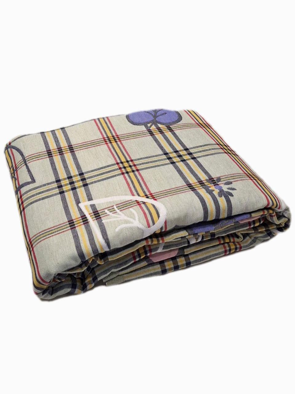 Покривало муслінове Koloco Клітинка 200x220 см (1247)