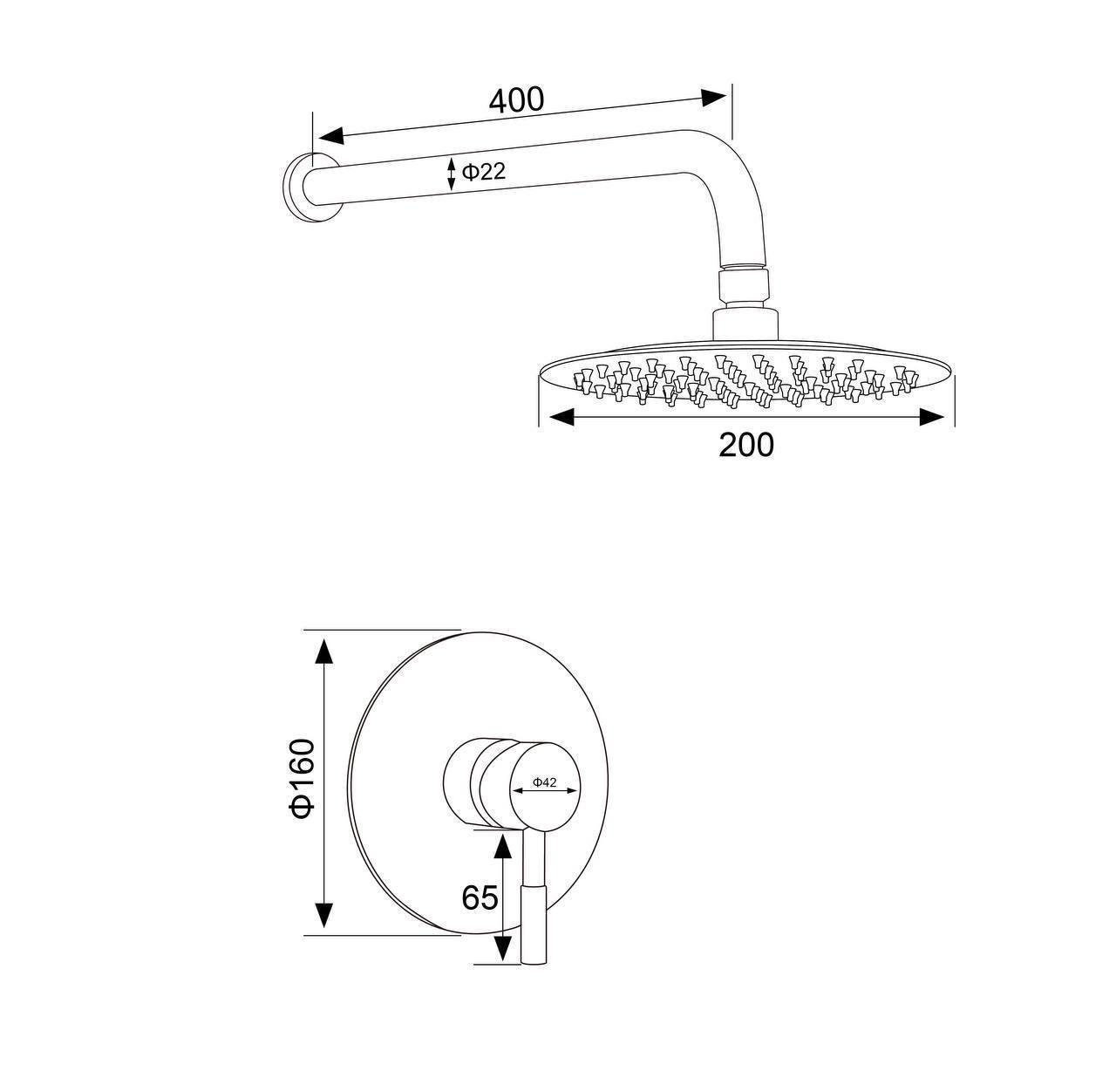 Змішувач для душу Perla SMART PSS7805B вбудований круглий Чорний (2529486177) - фото 2 Змішувач для душу Perla SMART PSS7805B вбудований круглий Чорний (2529486177) - фото 2