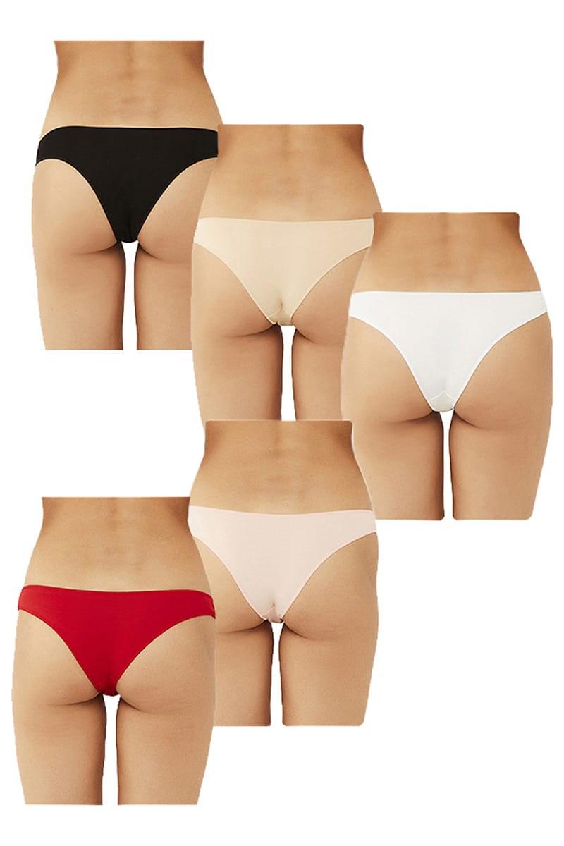 Трусики бразилиана U.S. Polo ASSN р. 5/XL 5 шт. Черный/Бежевый/Белый/Лососевый/Красный (73990)