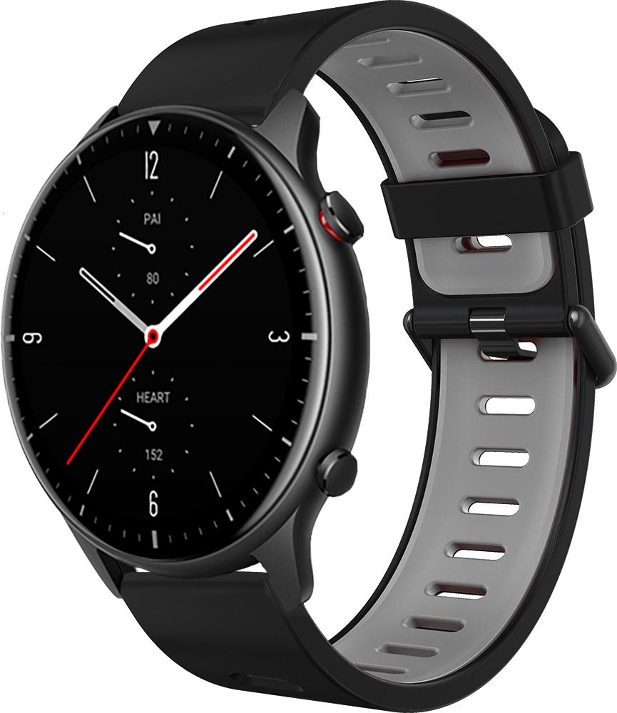 Ремінець Traf для Amazfit GTR 2e Black/Grey (28925) - фото 1
