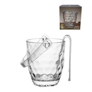 Відро для льоду зі щипцями Helios Бабл айс скляне 800 мл (BT003) Відро для льоду зі щипцями Helios Бабл айс скляне 800 мл (BT003)