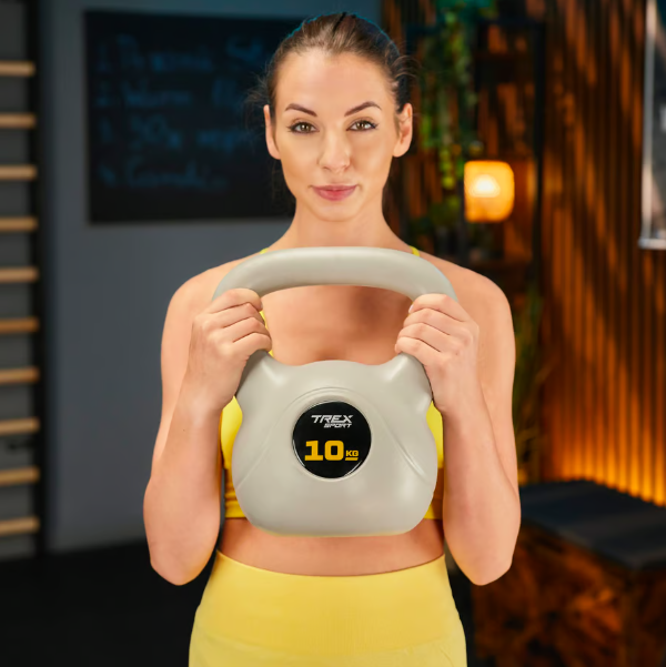 Гиря вінілова TREX Sport TX-010CKB 10 кг Сірий (4611) - фото 7 Гиря вінілова TREX Sport TX-010CKB 10 кг Сірий (4611) - фото 7