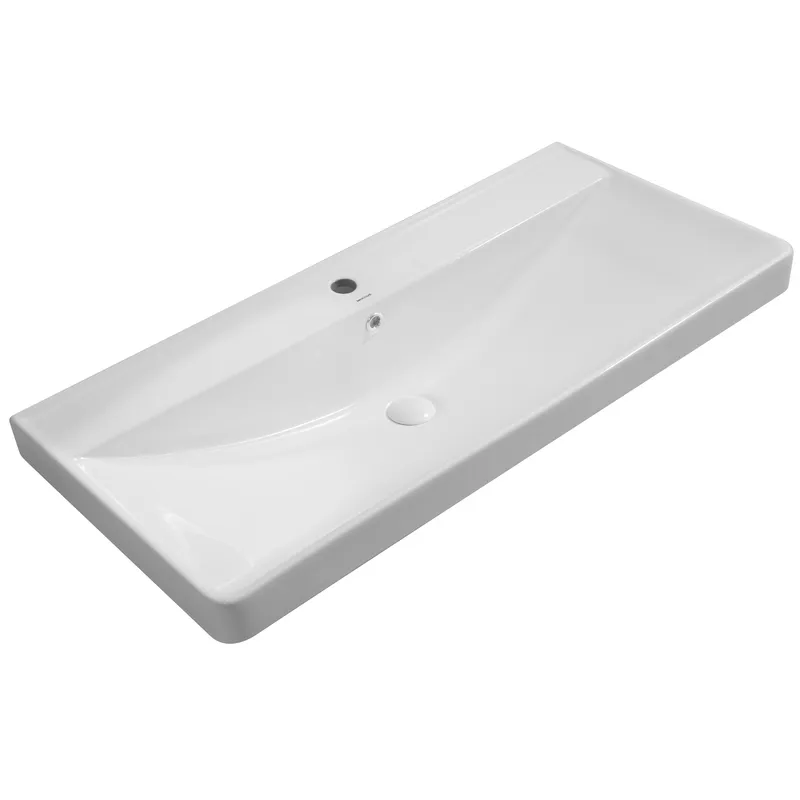 Раковина меблева MIXXUS Premium Style-1504 з отвором під змішувач та переливом 1000х480х190 мм Білий (OL-MP6501) Раковина меблева MIXXUS Premium Style-1504 з отвором під змішувач та переливом 1000х480х190 мм Білий (OL-MP6501)