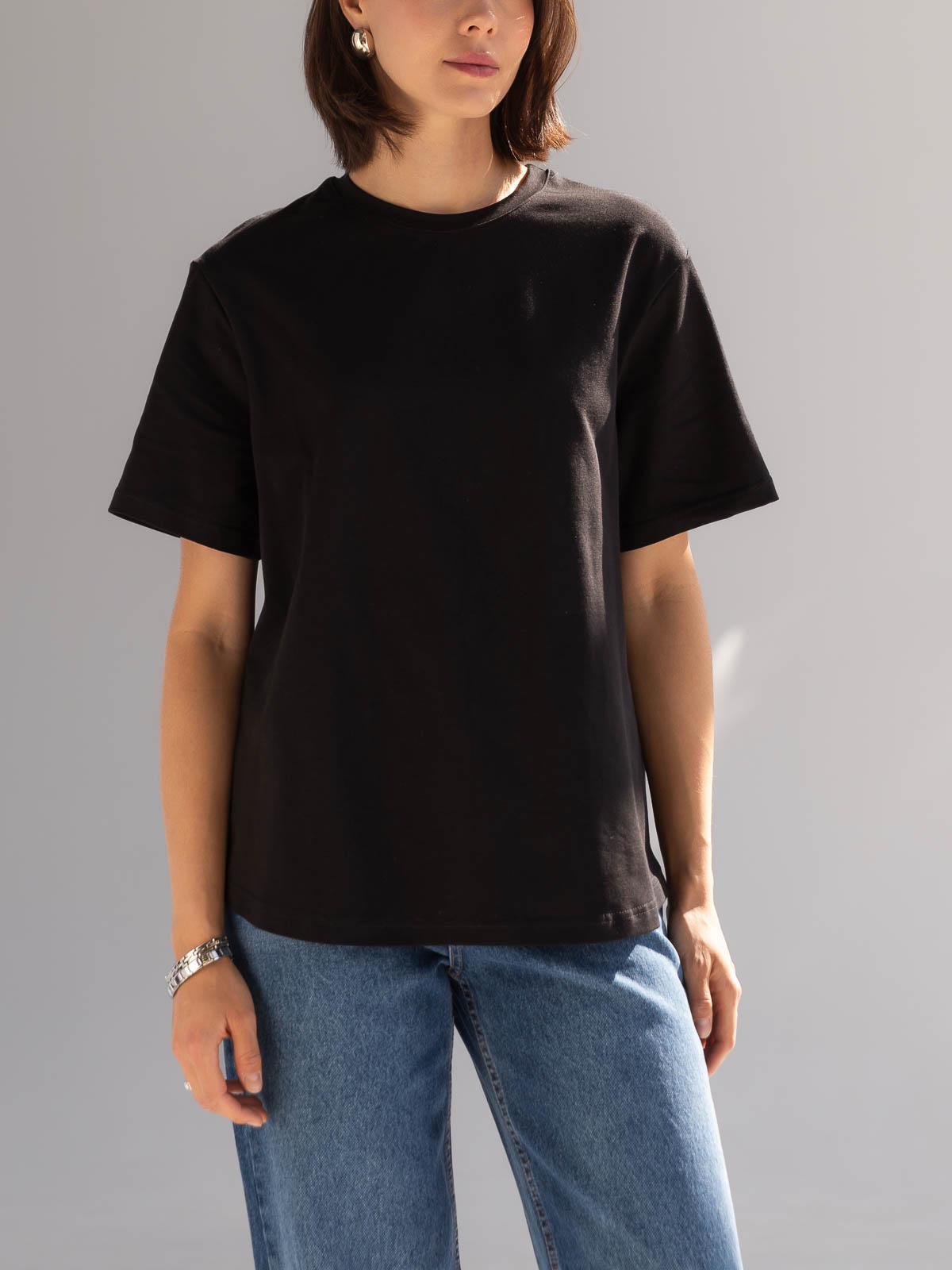 Футболка жіноча вільна FROMUS M Чорний (2642-2) - фото 4 Футболка жіноча вільна FROMUS M Чорний (2642-2) - фото 4