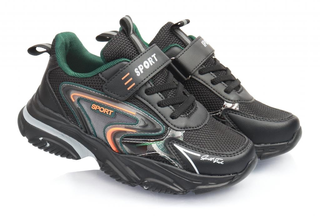 Кроссовки для мальчиков 9973 в сетку р. 34 Черный