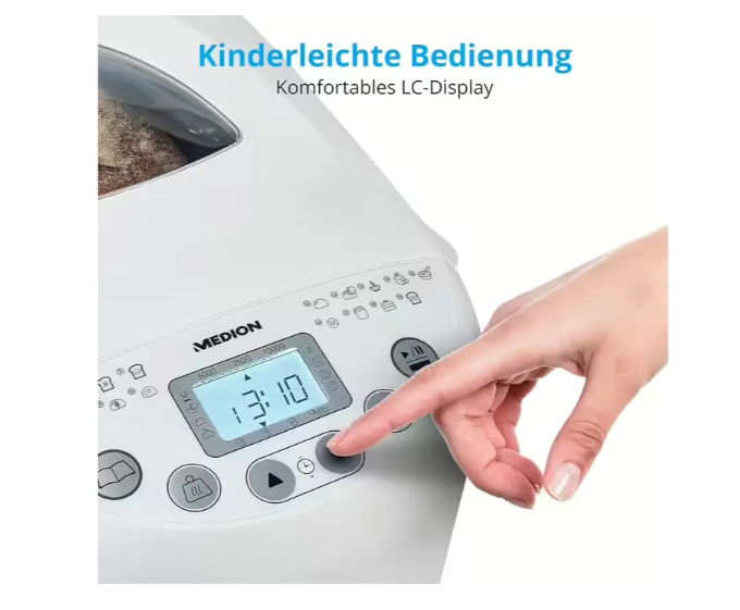 Хлебопечка Medion MD11011 19 программ 550 Вт (24214258) - фото 5 Хлебопечка Medion MD11011 19 программ 550 Вт (24214258) - фото 5