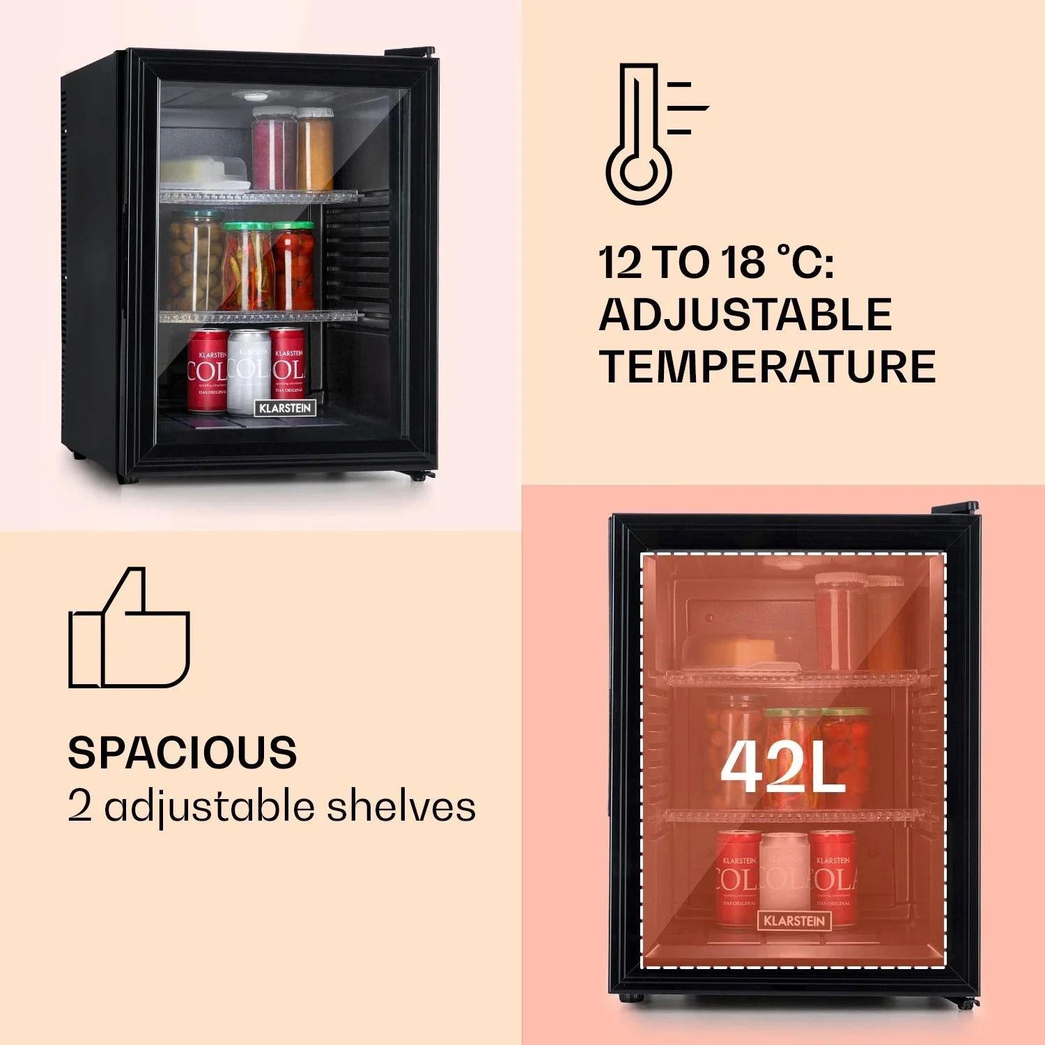 Холодильник-вітрина Klarsten Brooklyn 42 (10033822) - фото 3 Холодильник-вітрина Klarsten Brooklyn 42 (10033822) - фото 3