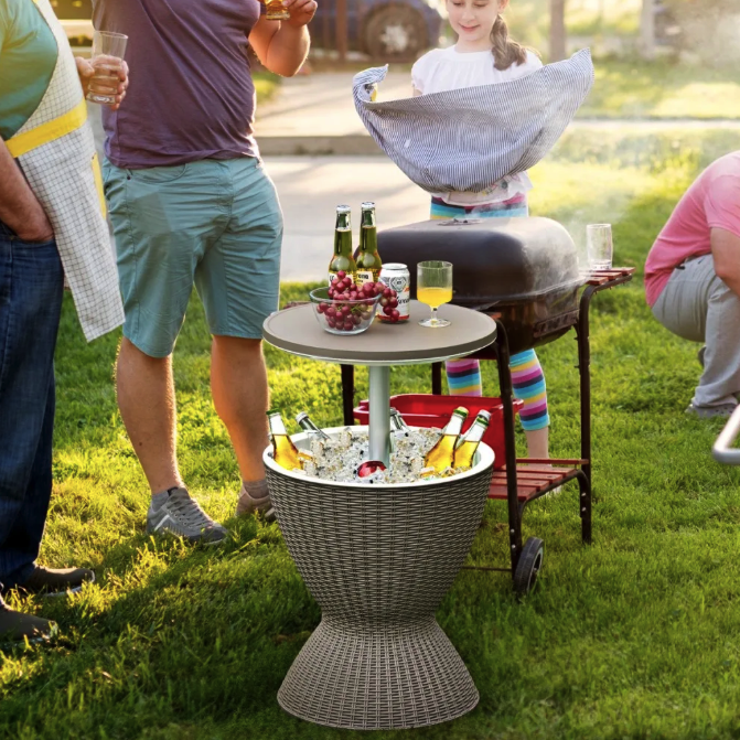 Стол-холодильник Costway Curver с регулируемой высотой 30 L Коричневый (4884) - фото 2