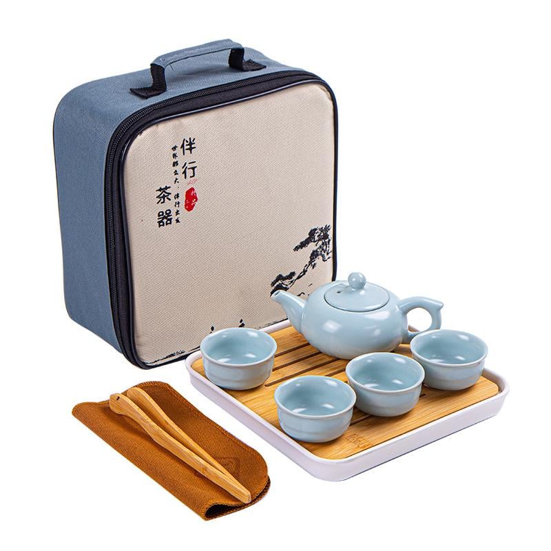 Набір для чайної церемонії в дорозі UFT чайник/піали та чабань Blue (TSET9) Набір для чайної церемонії в дорозі UFT чайник/піали та чабань Blue (TSET9)
