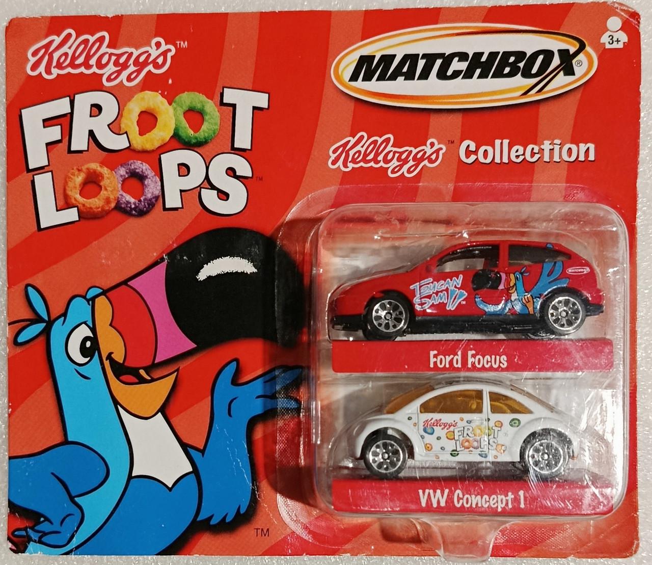 Игрушечные машинки Matchbox Ford Focus & VW Concept 1 Beetle 2002 Kellogg s Collection 2 шт. (97423) - фото 2