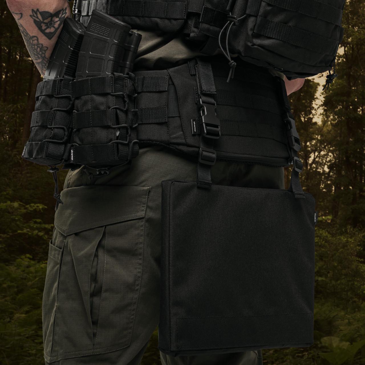 Каремат военный Ukrarmor Cordura 500D MOLLE 26х33 см Черный (500501) - фото 5